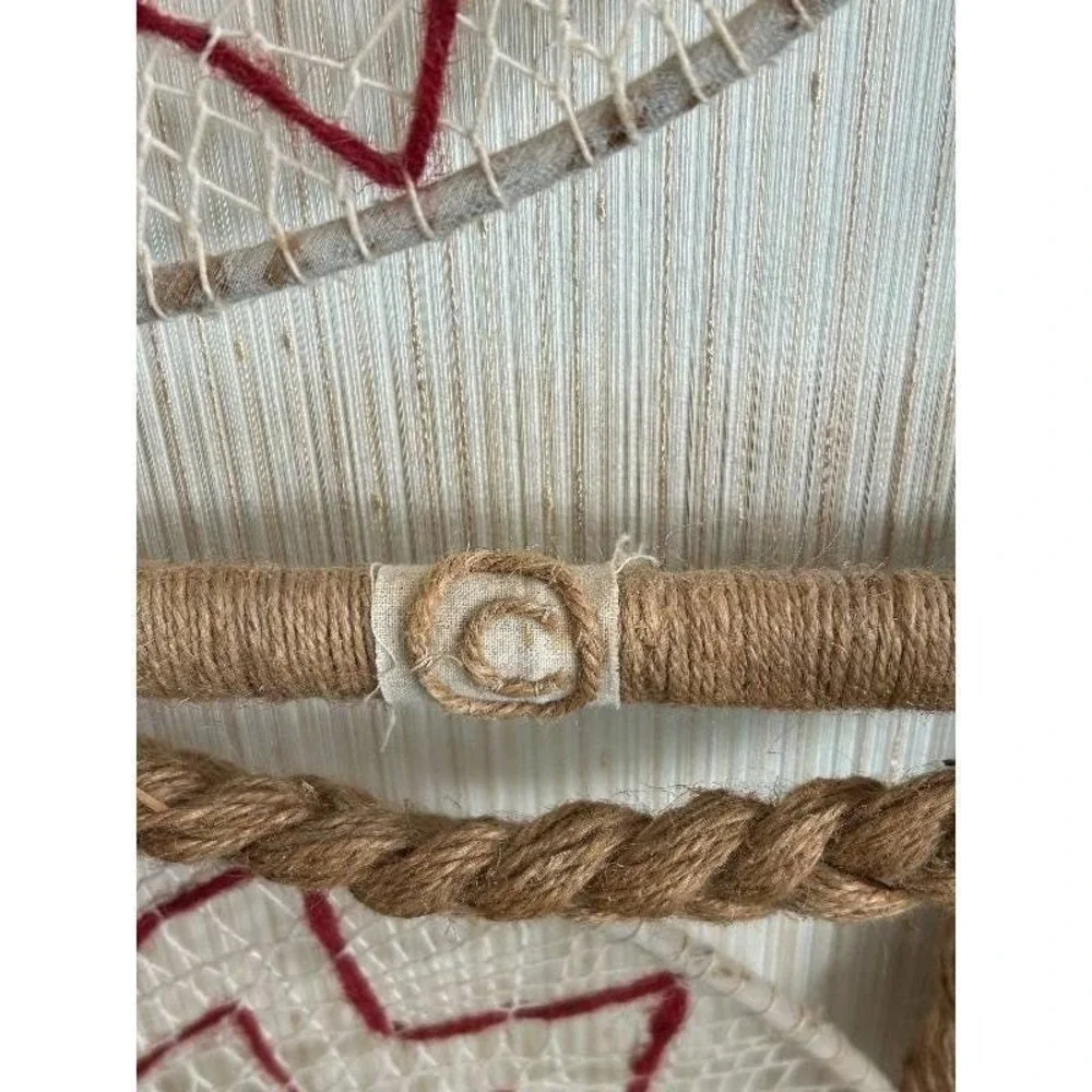 Vintage Rare Large Design DON FREEDMAN Retro‎ Macrame Woven Wall Hanging - 1976